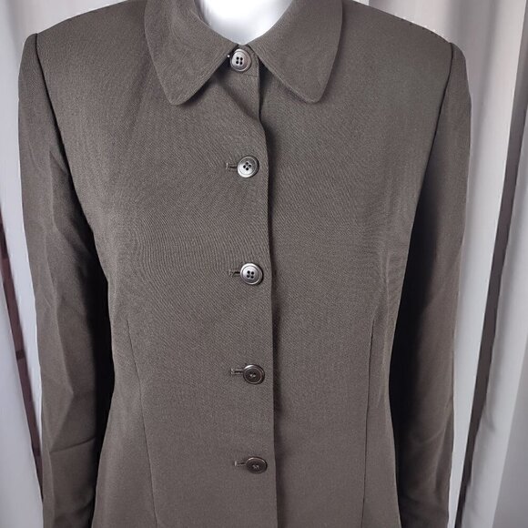 Casual Corner Annex Brown Button Down Blazer Size 10 - Picture 2 of 11